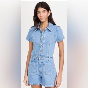 Anthropologie ROLLA'S Classic Blue Denim Romper